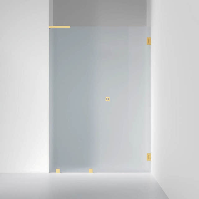 INR Dusjnisje ARC 4 Original Måltilpasset Frostet glass / Måltilpasset - høyre / Brushed brass INR Iconic Nordic Rooms Dusjnisje INR-104310800