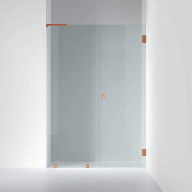 INR Dusjnisje ARC 4 Original Måltilpasset Klart glass / Måltilpasset - høyre / Brushed bronze INR Iconic Nordic Rooms Dusjnisje INR-104302600