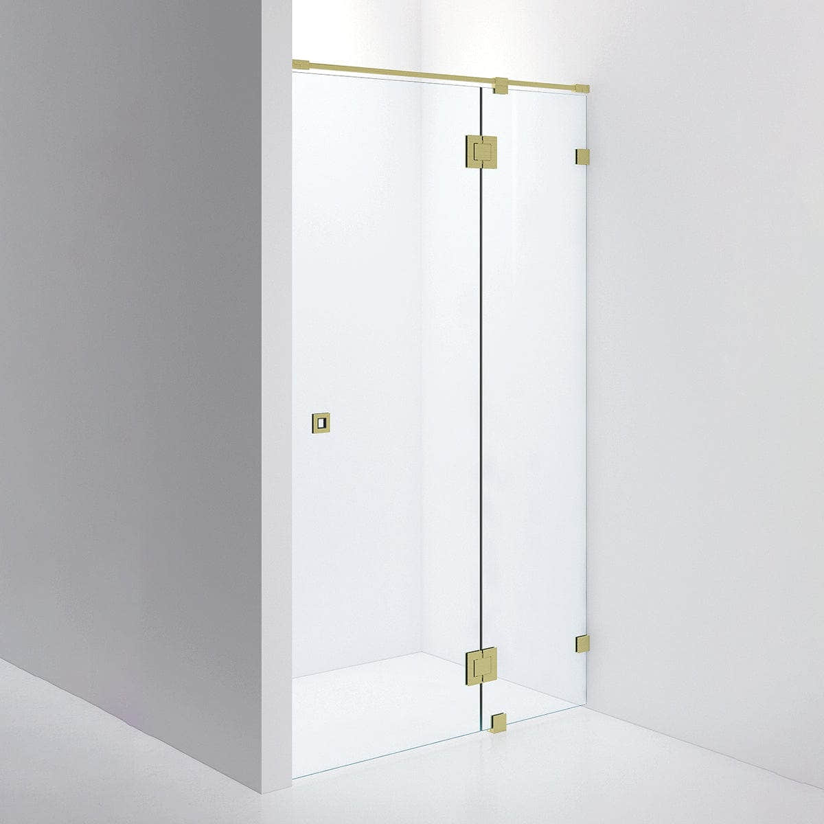 INR Dusjnisje ARC 5 Måltilpasset Brushed brass / Måltilpasset / Klart glass INR Iconic Nordic Rooms Dusjnisje INR-10502800