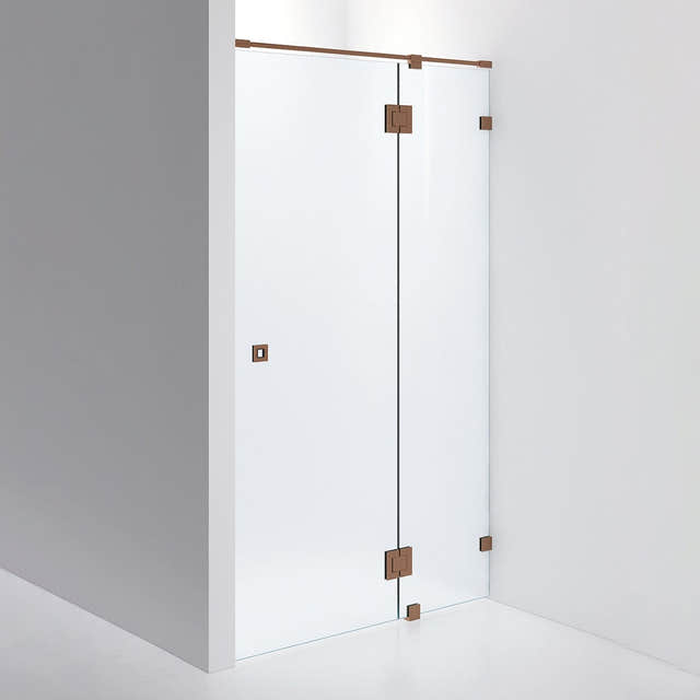 INR Dusjnisje ARC 5 Måltilpasset Brushed bronze / Måltilpasset / Frostet glass INR Iconic Nordic Rooms Dusjnisje INR-10510600
