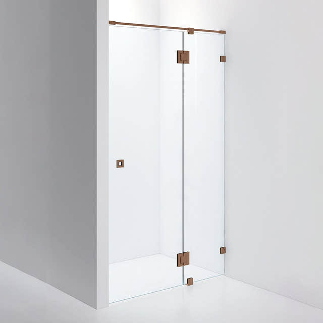 INR Dusjnisje ARC 5 Måltilpasset Brushed bronze / Måltilpasset / Timeless klart glass INR Iconic Nordic Rooms Dusjnisje INR-10511600