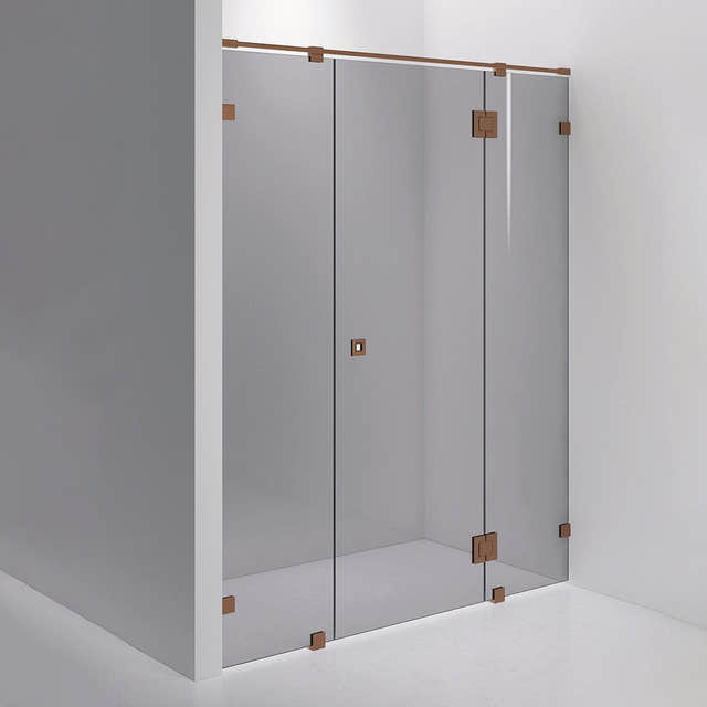 INR Dusjnisje ARC 7 Måltilpasset Brushed bronze / Måltilpasset / Grått glass INR Iconic Nordic Rooms Dusjnisje INR-10703600