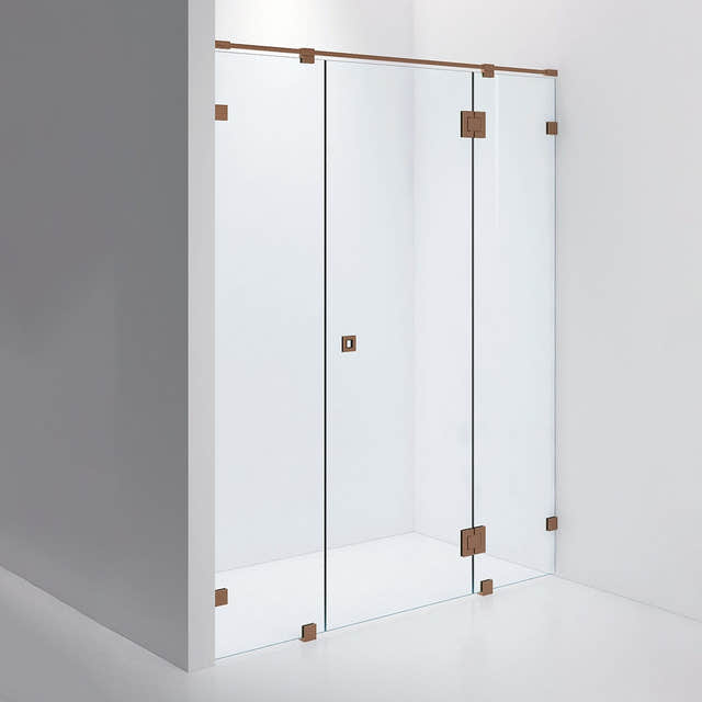 INR Dusjnisje ARC 7 Måltilpasset Brushed bronze / Måltilpasset / Timeless klart glass INR Iconic Nordic Rooms Dusjnisje INR-10711600