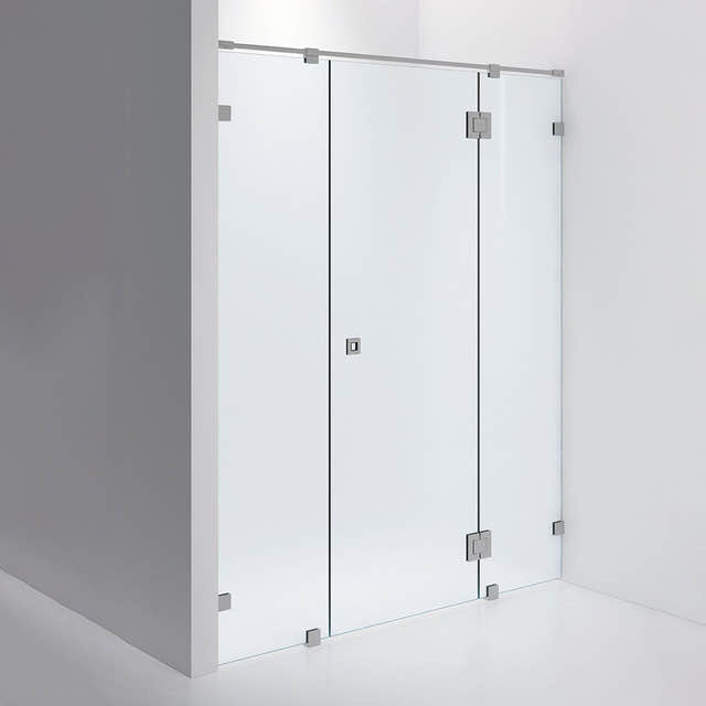 INR Dusjnisje ARC 7 Måltilpasset Brushed stainless / Måltilpasset / Frostet glass INR Iconic Nordic Rooms Dusjnisje INR-10710400