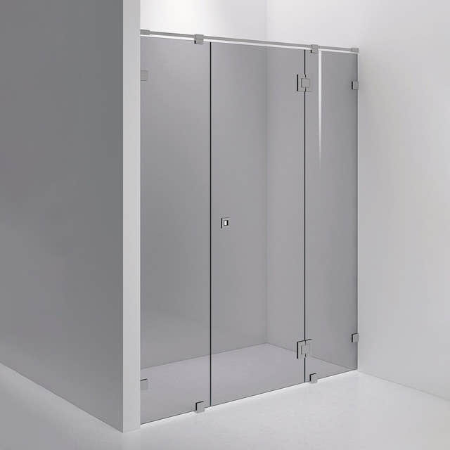 INR Dusjnisje ARC 7 Måltilpasset Brushed stainless / Måltilpasset / Grått glass INR Iconic Nordic Rooms Dusjnisje INR-10703400