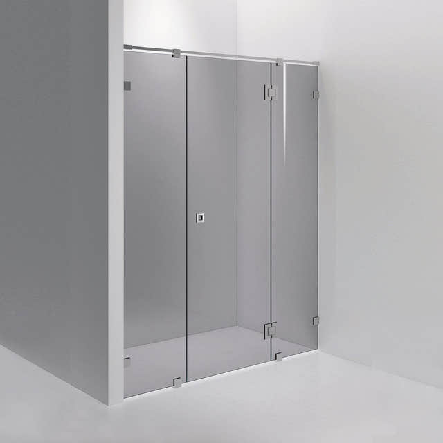 INR Dusjnisje ARC 7 Måltilpasset Krom / Måltilpasset / Grått glass INR Iconic Nordic Rooms Dusjnisje INR-10703500