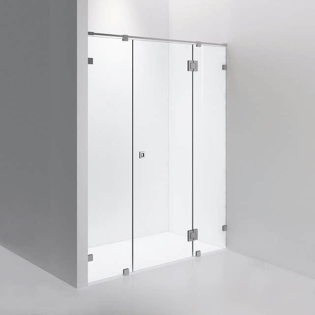 INR Dusjnisje ARC 7 Måltilpasset Krom / Måltilpasset / Opal klart glass INR Iconic Nordic Rooms Dusjnisje INR-10712500