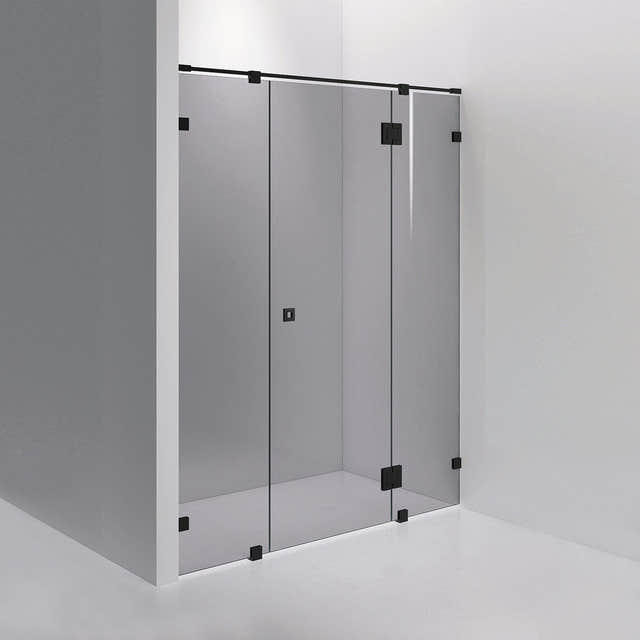 INR Dusjnisje ARC 7 Måltilpasset Svart matt / Måltilpasset / Grått glass INR Iconic Nordic Rooms Dusjnisje INR-10703100