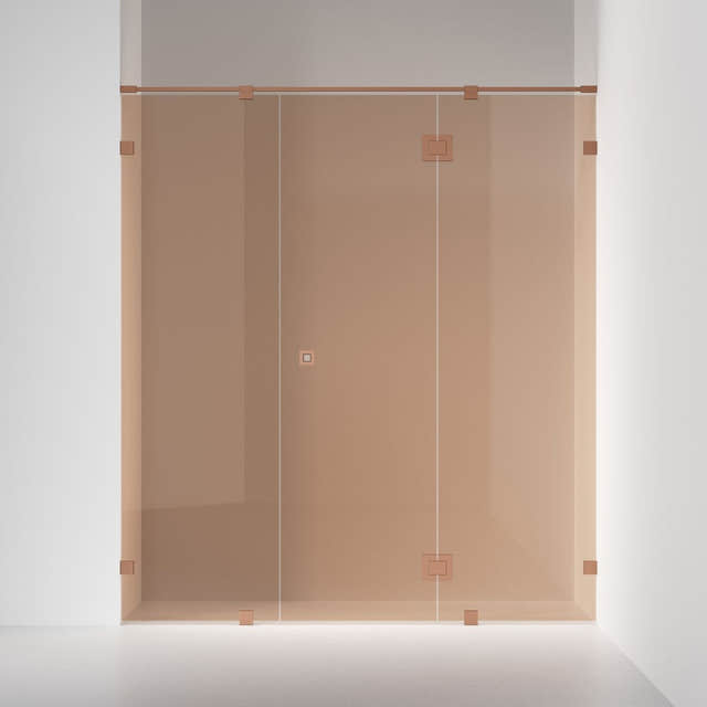 INR Dusjnisje ARC 7 Original Måltilpasset Brushed bronze / Måltilpasset / Bronse glass INR Iconic Nordic Rooms Dusjnisje INR-10742600