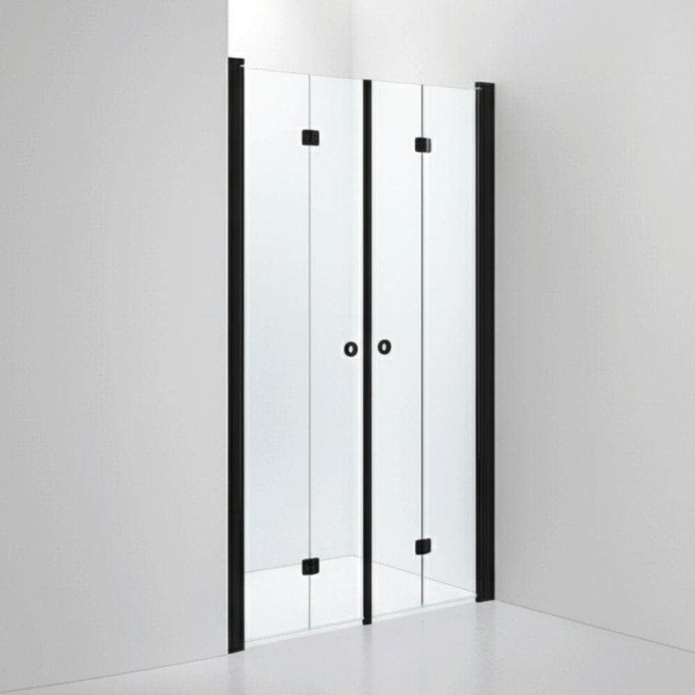 INR Dusjnisje LINC 3 Flex Måltilpasset Svart matt / Måltilpasset / Klart glass INR Iconic Nordic Rooms Dusjnisje INR-503102100
