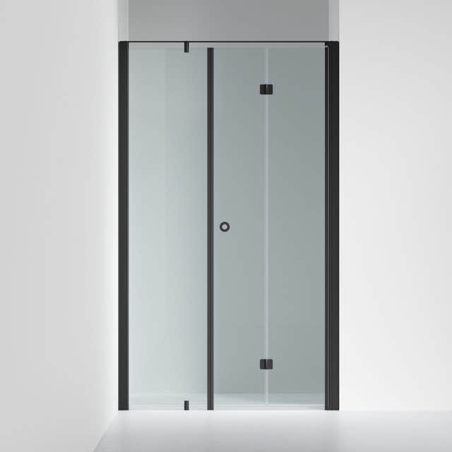 INR Dusjnisje LINC 4 Flex Måltilpasset Svart matt / Måltilpasset - høyre / Klart glass INR Iconic Nordic Rooms Dusjnisje INR-504402100