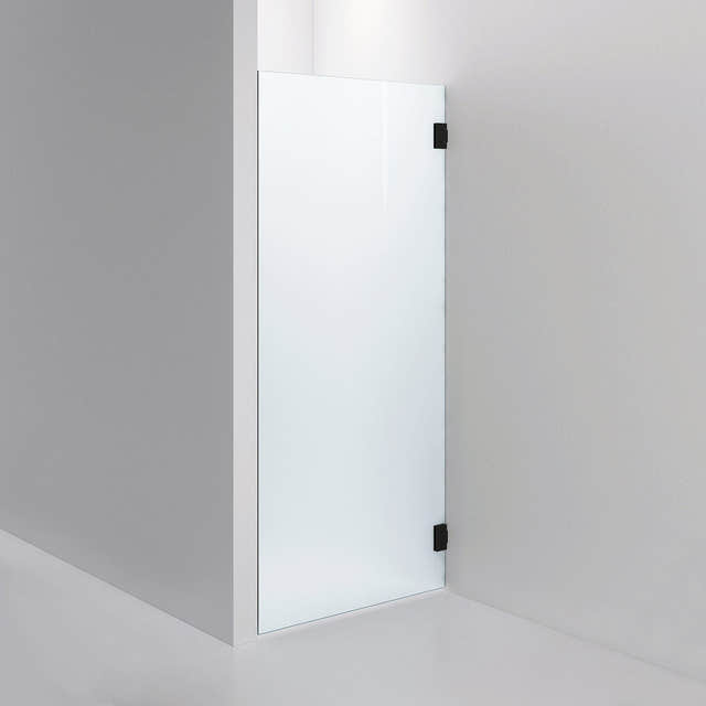 INR Dusjvegg ARC 19 Måltilpasset Svart matt / Måltilpasset / Frostet glass INR Iconic Nordic Rooms Dusjvegg INR-11910100