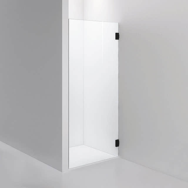 INR Dusjvegg ARC 19 Måltilpasset Svart matt / Måltilpasset / Opal klart glass INR Iconic Nordic Rooms Dusjvegg INR-11912100