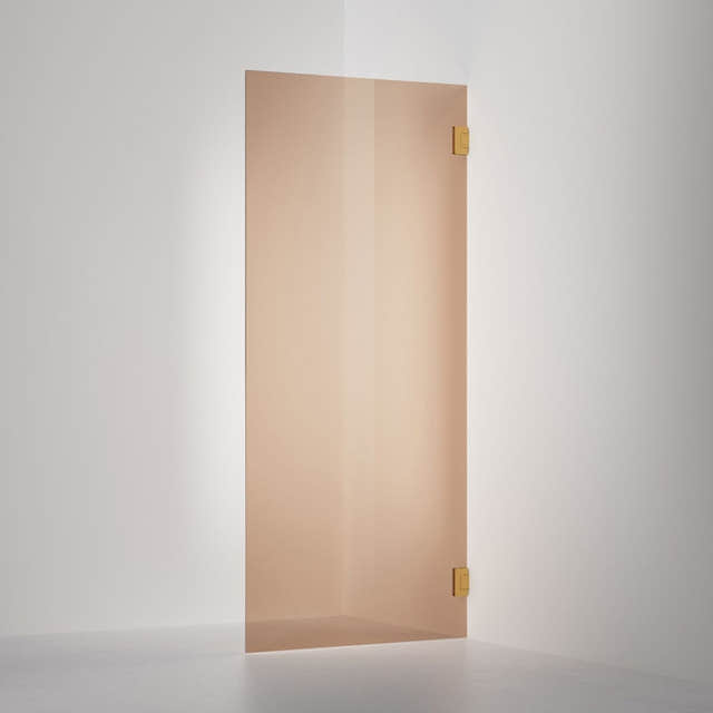 INR Dusjvegg ARC 19 Original Måltilpasset Brushed brass / Måltilpasset / Bronse glass INR Iconic Nordic Rooms Dusjdør INR-11942800