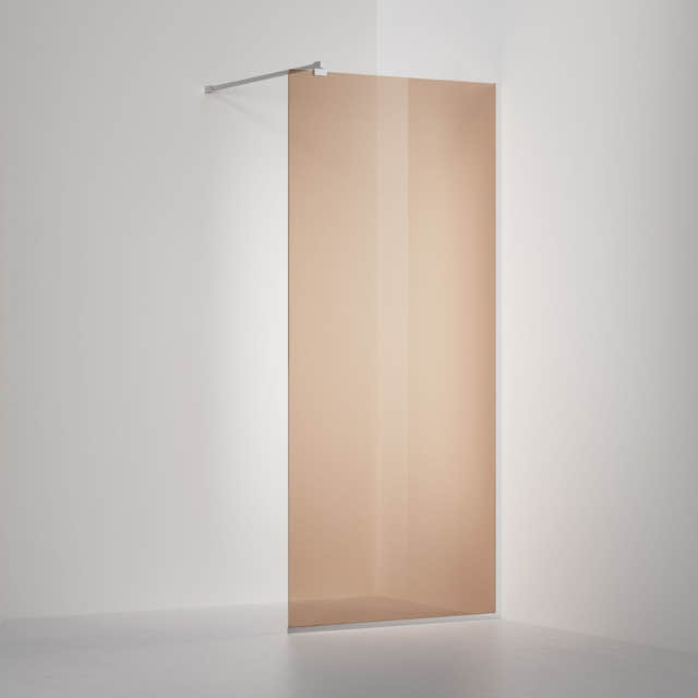 INR Dusjvegg ARC 20 Frame Måltilpasset Krom / Måltilpasset / Bronse glass INR Iconic Nordic Rooms Dusjvegg INR-120242300