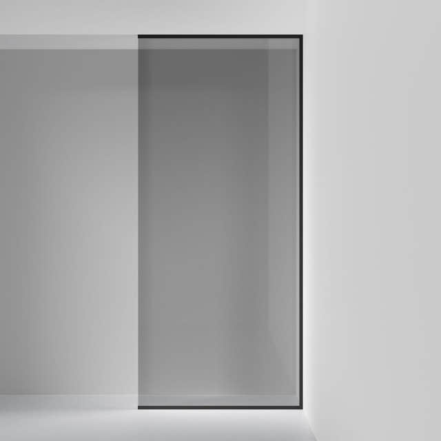 INR Dusjvegg ARC 20 Frame XL Måltilpasset Svart matt / Måltilpasset / Grått glass INR Iconic Nordic Rooms Dusjvegg INR-120303100