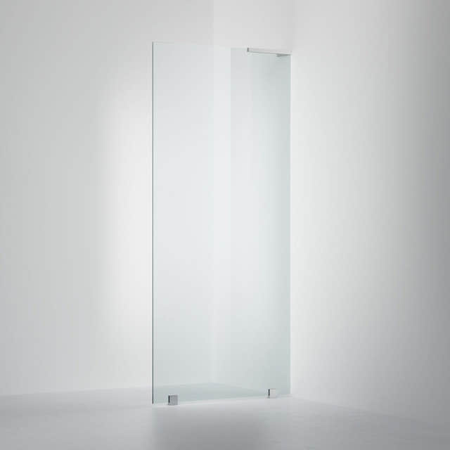 INR Dusjvegg ARC 20 Original Skjermvegg Måltilpasset Krom / Måltilpasset - høyre / Klart glass INR Iconic Nordic Rooms Dusjvegg INR-120502500