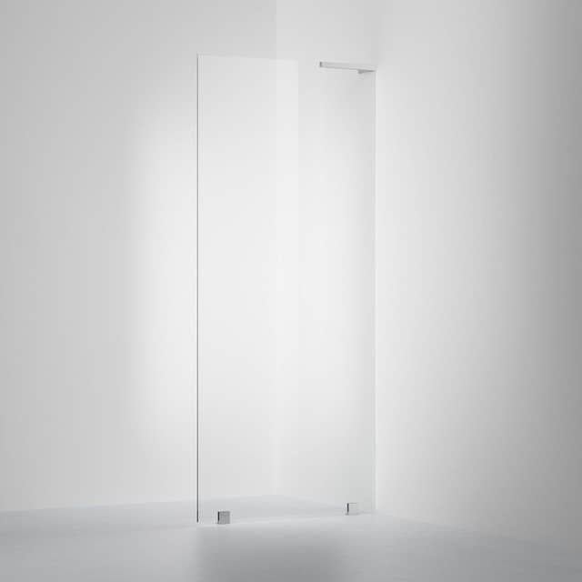 INR Dusjvegg ARC 20 Original Skjermvegg Måltilpasset Krom / Måltilpasset - høyre / Opal klart glass INR Iconic Nordic Rooms Dusjvegg INR-120512500