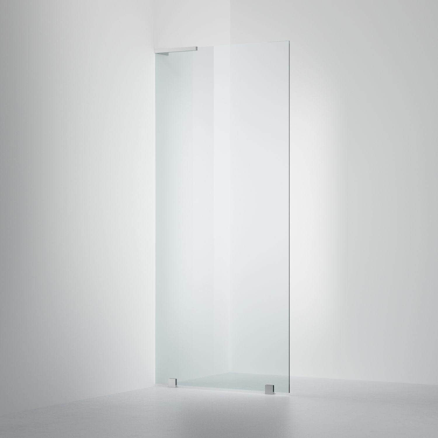 INR Dusjvegg ARC 20 Original Skjermvegg Måltilpasset Krom / Måltilpasset - venstre / Klart glass INR Iconic Nordic Rooms Dusjvegg INR-120402500
