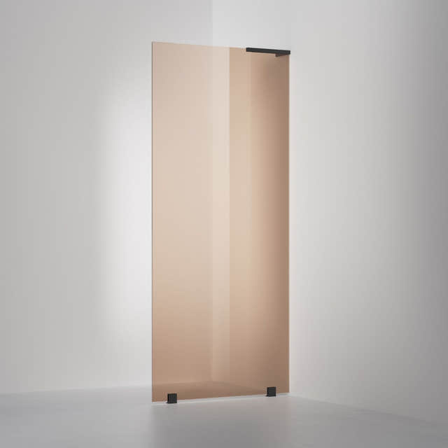 INR Dusjvegg ARC 20 Original Skjermvegg Måltilpasset Svart matt / Måltilpasset - høyre / Bronse glass INR Iconic Nordic Rooms Dusjvegg INR-120542100