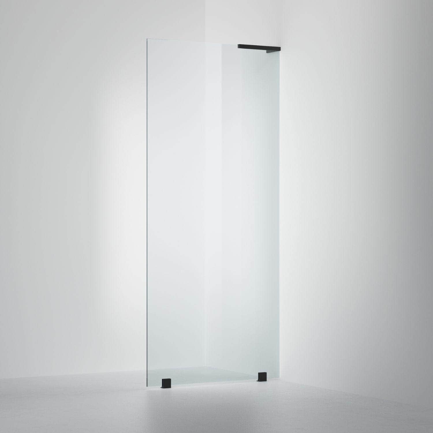 INR Dusjvegg ARC 20 Original Skjermvegg Måltilpasset Svart matt / Måltilpasset - høyre / Klart glass INR Iconic Nordic Rooms Dusjvegg INR-120502100