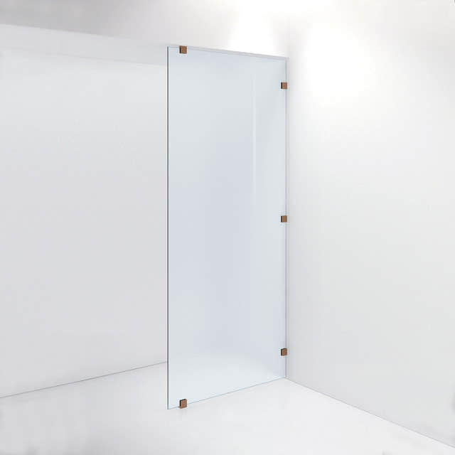 INR Dusjvegg ARC 20 Plus Måltilpasset Brushed bronze / Måltilpasset / Frostet glass INR Iconic Nordic Rooms Dusjvegg INR-120110600