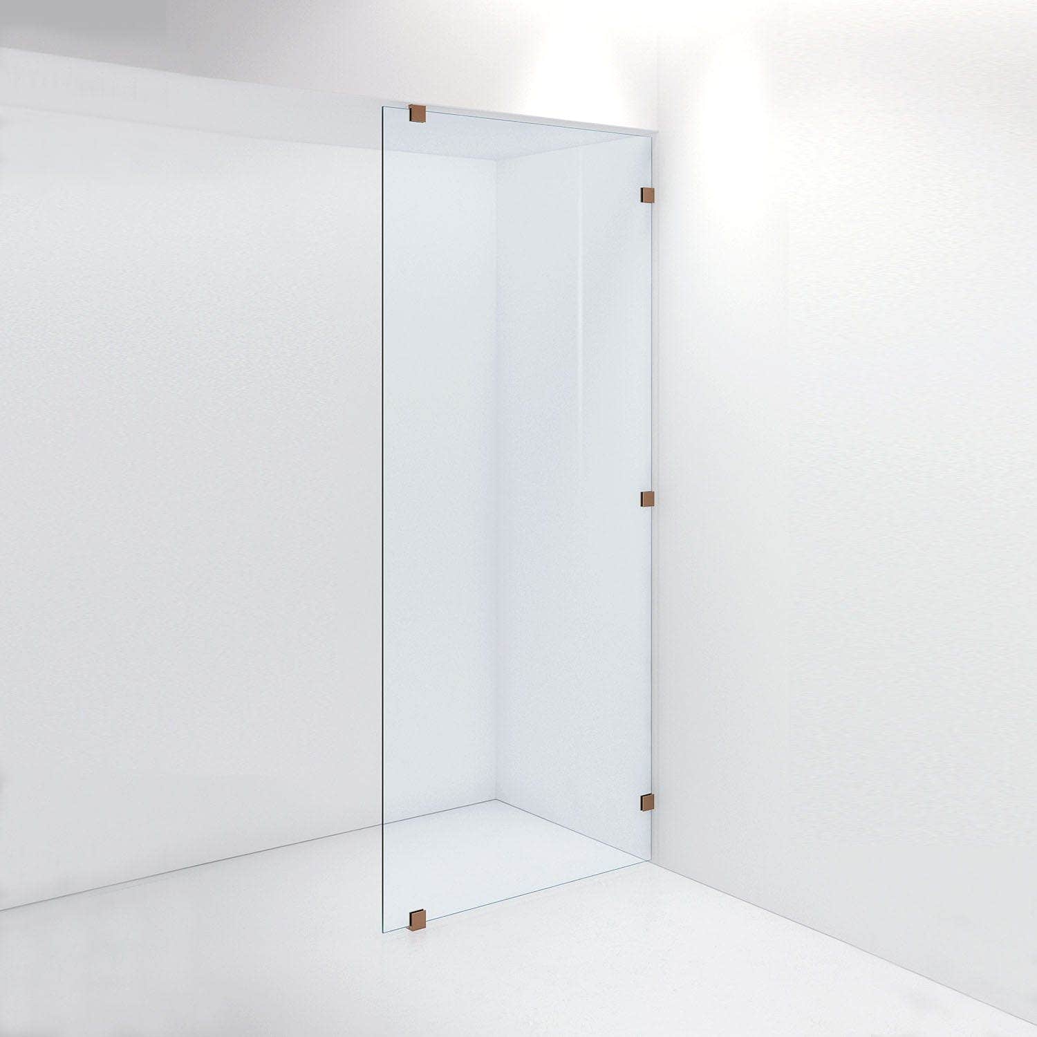 INR Dusjvegg ARC 20 Plus Måltilpasset Brushed bronze / Måltilpasset / Klart glass INR Iconic Nordic Rooms Dusjvegg INR-120102600
