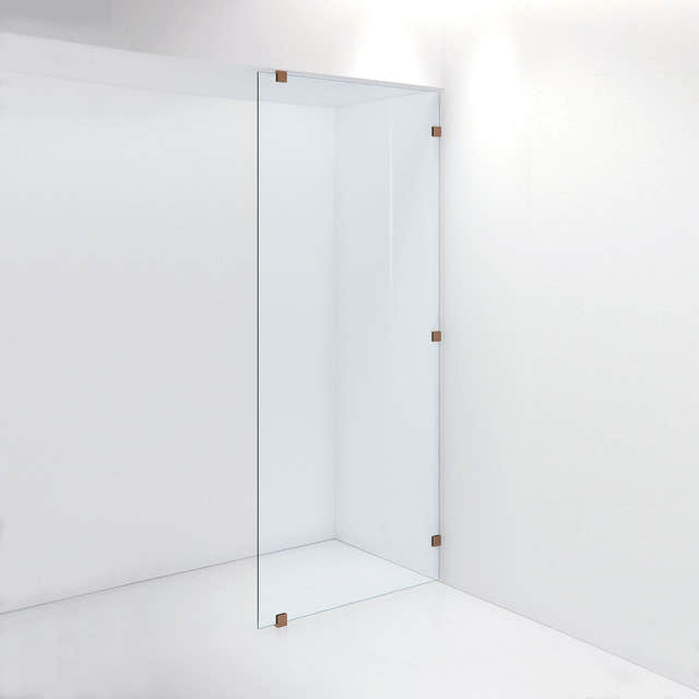 INR Dusjvegg ARC 20 Plus Måltilpasset Brushed bronze / Måltilpasset / Klart glass INR Iconic Nordic Rooms Dusjvegg INR-120102600