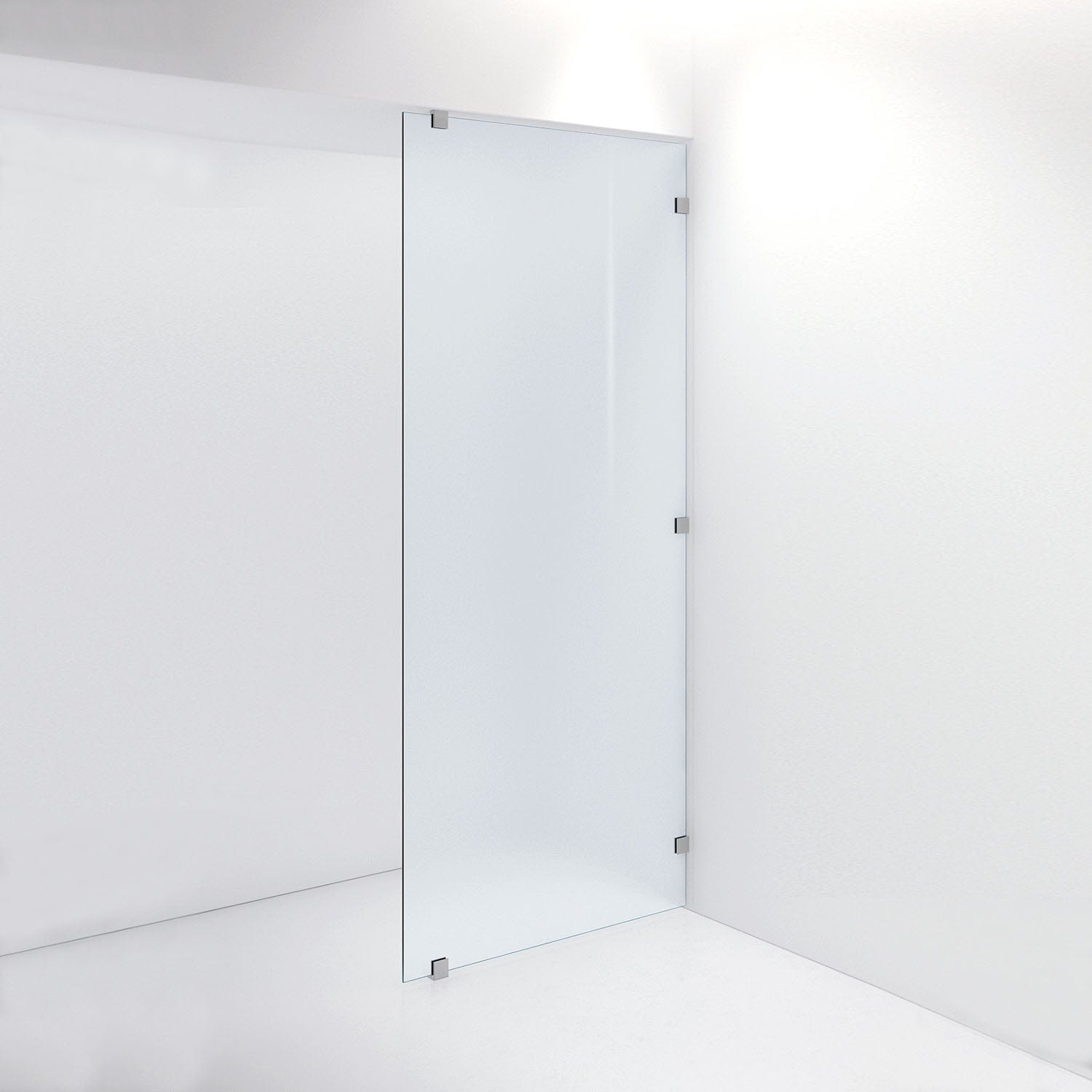 INR Dusjvegg ARC 20 Plus Måltilpasset Brushed stainless / Måltilpasset / Frostet glass INR Iconic Nordic Rooms Dusjvegg INR-120110400