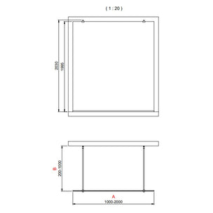 INR Dusjvegg ARC 43 Frame Måltilpasset