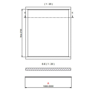 INR Dusjvegg ARC 43 Frame XL Måltilpasset