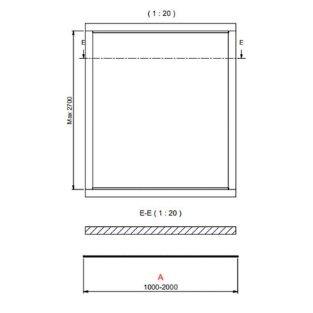 INR Dusjvegg ARC 43 Frame XL Måltilpasset