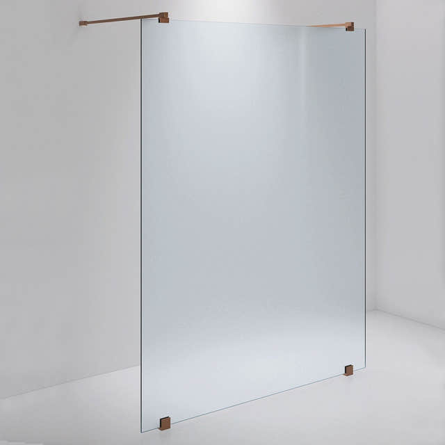 INR Dusjvegg ARC 43 Måltilpasset Brushed bronze / Måltilpasset / Frostet glass INR Iconic Nordic Rooms Dusjvegg INR-14310600