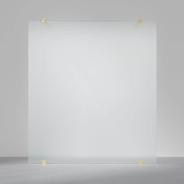 INR Dusjvegg ARC 43 Original Måltilpasset Brushed brass / Måltilpasset / Frostet glass INR Iconic Nordic Rooms Dusjvegg INR-14310800