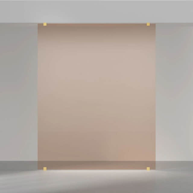 INR Dusjvegg ARC 43 Original XL Måltilpasset Brushed brass / Måltilpasset / Bronse glass INR Iconic Nordic Rooms Dusjvegg INR-143142800