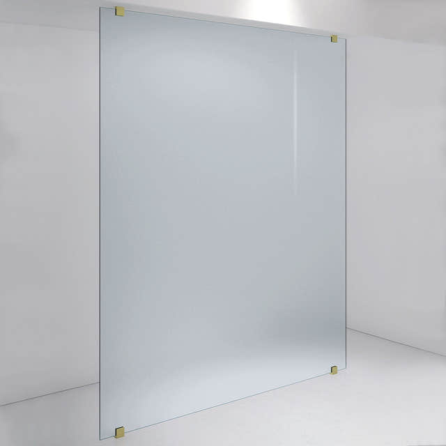 INR Dusjvegg ARC 43 Plus Måltilpasset Brushed brass / Måltilpasset / Frostet glass INR Iconic Nordic Rooms Dusjvegg INR-143110800