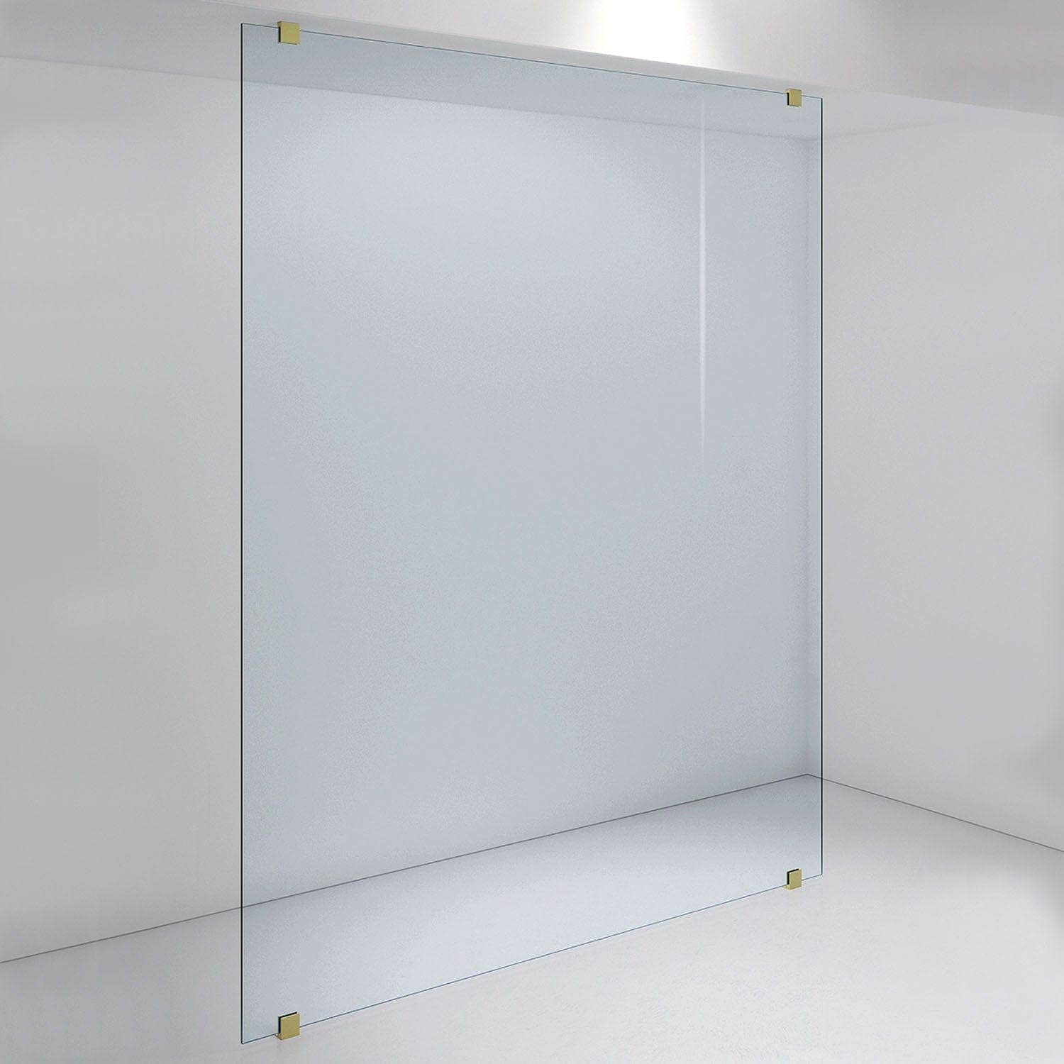 INR Dusjvegg ARC 43 Plus Måltilpasset Brushed brass / Måltilpasset / Klart glass INR Iconic Nordic Rooms Dusjvegg INR-143102800