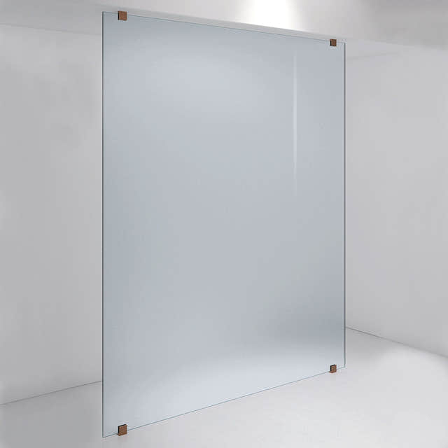 INR Dusjvegg ARC 43 Plus Måltilpasset Brushed bronze / Måltilpasset / Frostet glass INR Iconic Nordic Rooms Dusjvegg INR-143110600