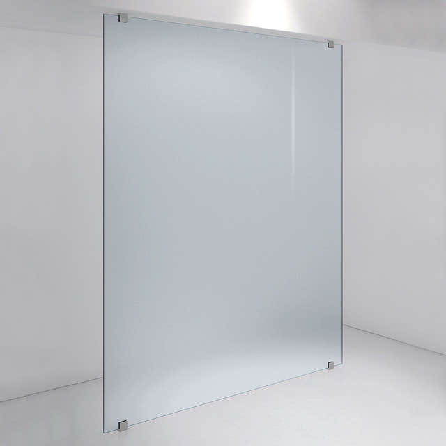 INR Dusjvegg ARC 43 Plus Måltilpasset Brushed stainless / Måltilpasset / Frostet glass INR Iconic Nordic Rooms Dusjvegg INR-143110400