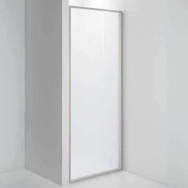 INR Dusjvegg EDGE 2 Måltilpasset - høyre / Stone / Frostet glass INR Iconic Nordic Rooms Dusjvegg INR-202210400
