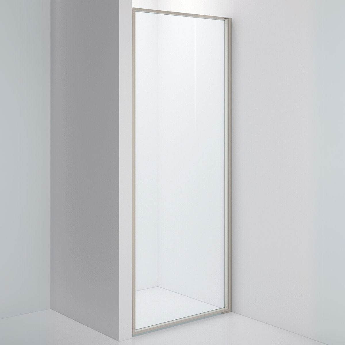 INR Dusjvegg EDGE 2 Måltilpasset - høyre / Stone / Klart glass INR Iconic Nordic Rooms Dusjvegg INR-202202400