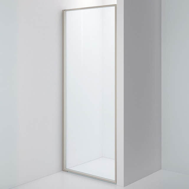 INR Dusjvegg EDGE 2 Måltilpasset - venstre / Stone / Klart glass INR Iconic Nordic Rooms Dusjvegg INR-202102400