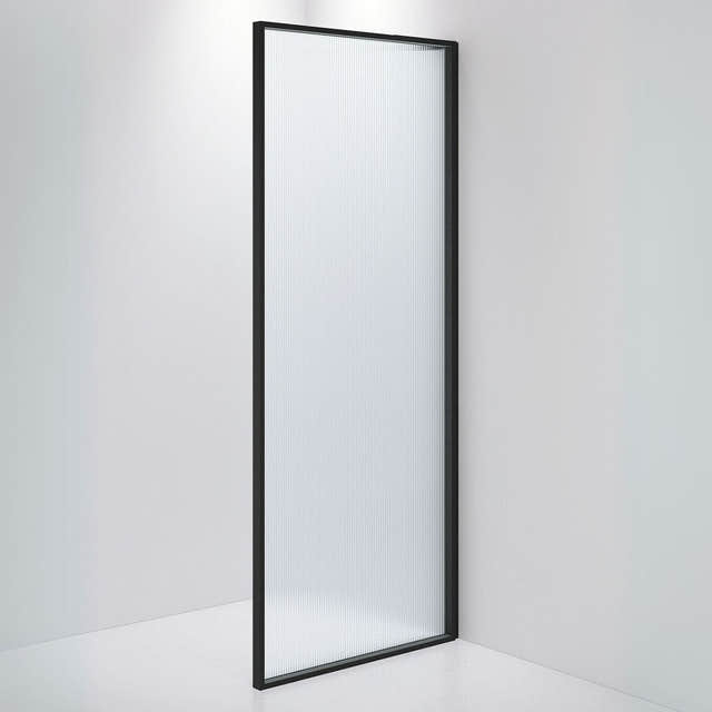 INR Dusjvegg EDGE 20 900 mm / Matt svart / Sway glass INR Iconic Nordic Rooms Dusjvegg INR-220041190