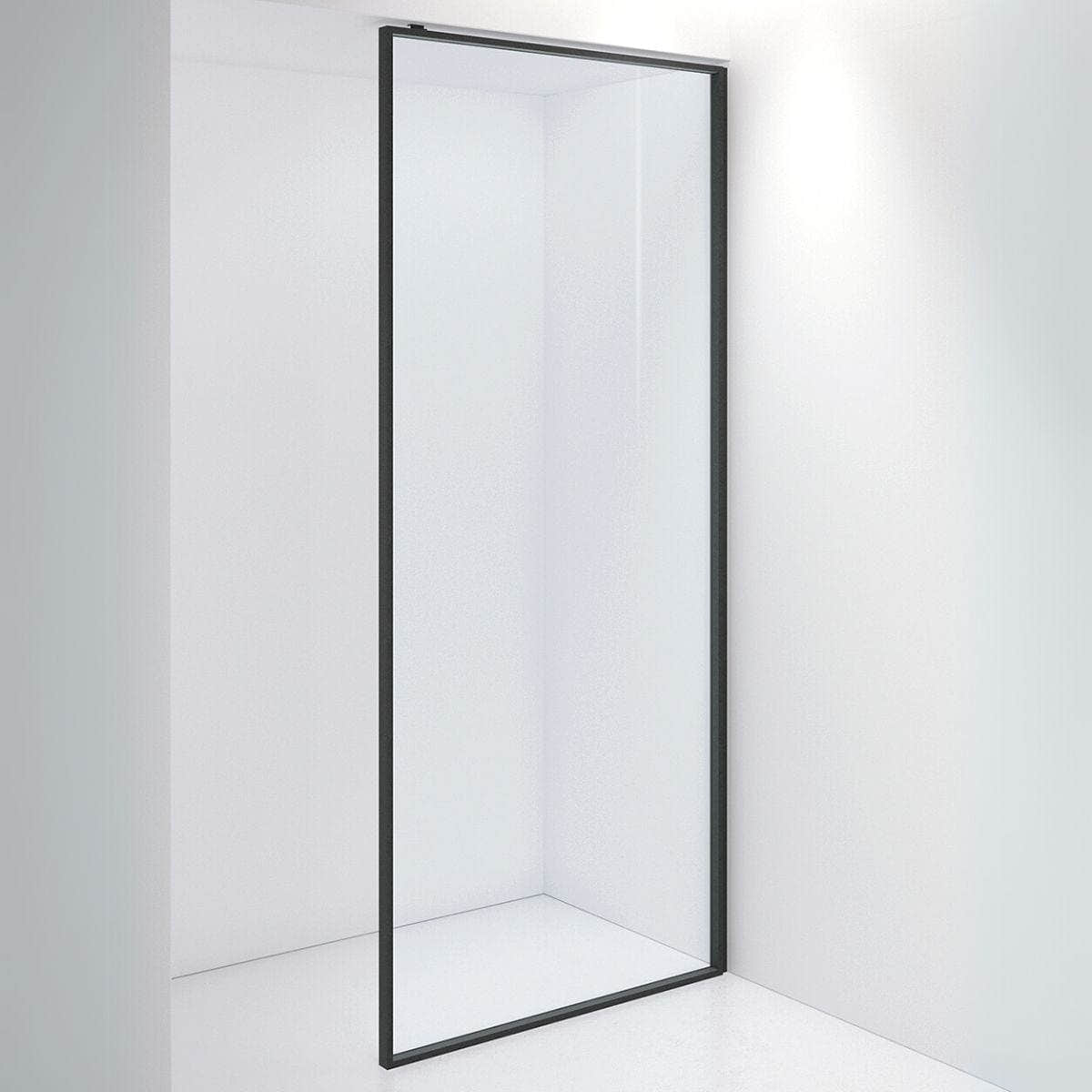 INR Dusjvegg EDGE 20 Plus 900 mm / Matt svart / Klart glass INR Iconic Nordic Rooms Dusjvegg