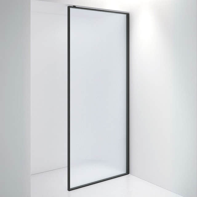 INR Dusjvegg EDGE 20 Plus 900 mm / Matt svart / Sway glass INR Iconic Nordic Rooms Dusjvegg