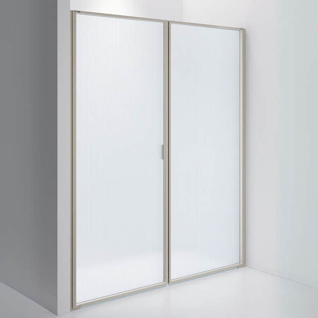 INR Dusjvegg EDGE 3 Måltilpasset / Stone / Sway glass INR Iconic Nordic Rooms Dusjvegg INR-203041400