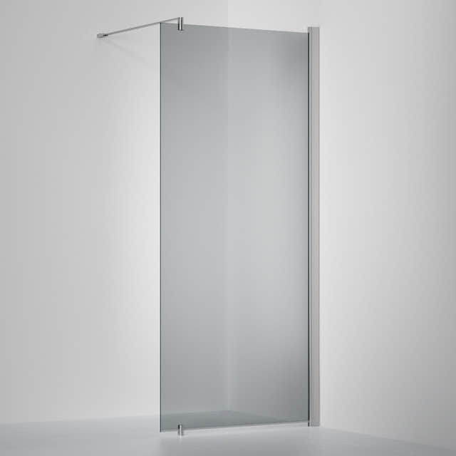 INR Dusjvegg LINC 20 Original Måltilpasset Krom / Måltilpasset / Grått glass INR Iconic Nordic Rooms Dusjvegg INR-52003300