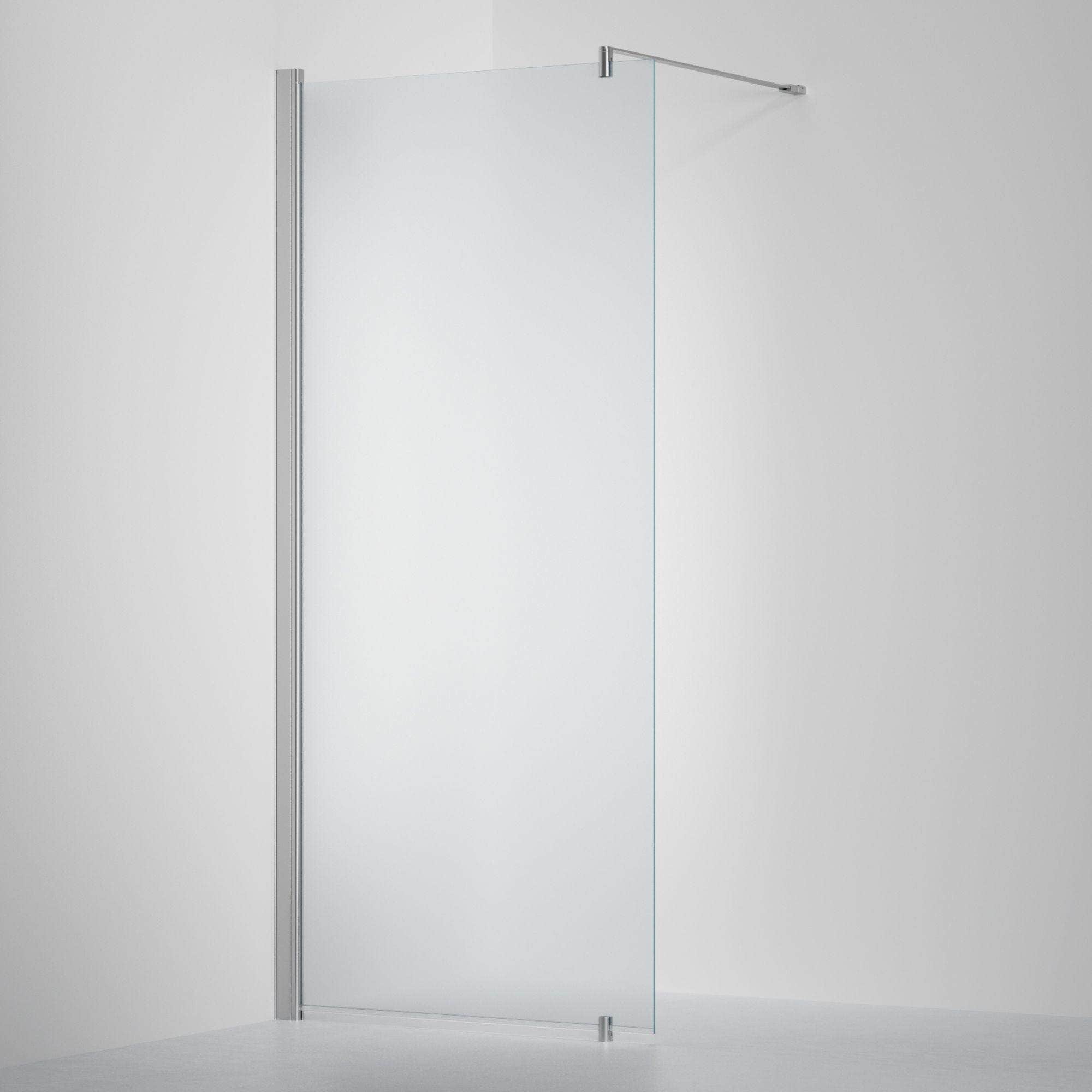 INR Dusjvegg LINC 20 Original Måltilpasset Krom / Måltilpasset - venstre / Frostet glass INR Iconic Nordic Rooms Dusjvegg INR-520110300