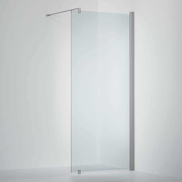 INR Dusjvegg LINC 20 Original Måltilpasset Matt aluminium / Måltilpasset - høyre / Timeless klart glass INR Iconic Nordic Rooms Dusjvegg INR-520211900
