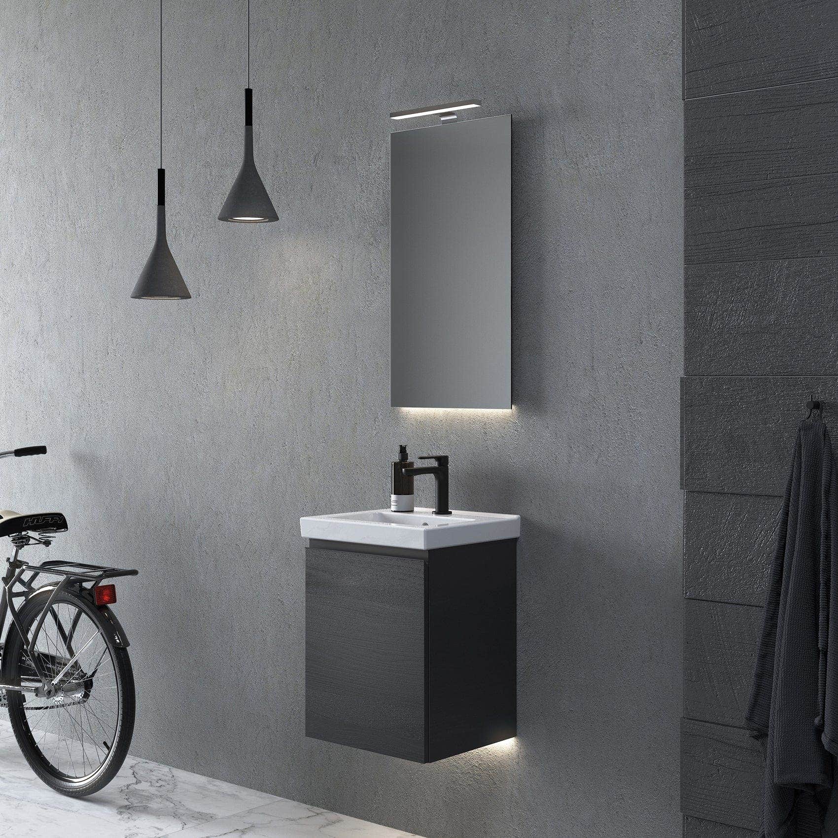 INR FEEL Speil med Belysningsarmatur og Underbelysning LED B400-1000xH720/755xD30/95mm INR Iconic Nordic Rooms Baderomsspeil
